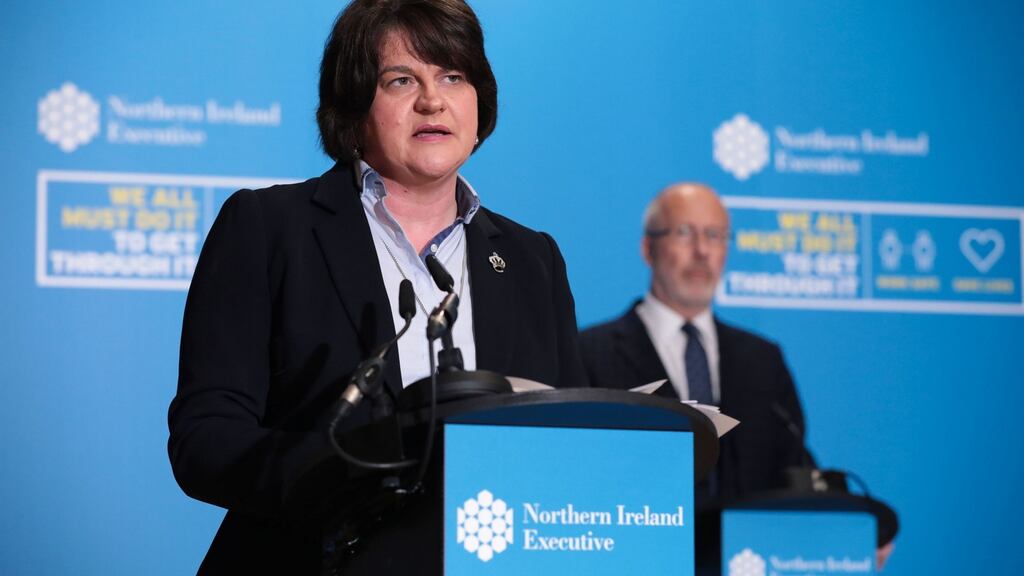 First Minister Arlene Foster. Photograph: Kelvin Boyes/Press Eye/PA Wire