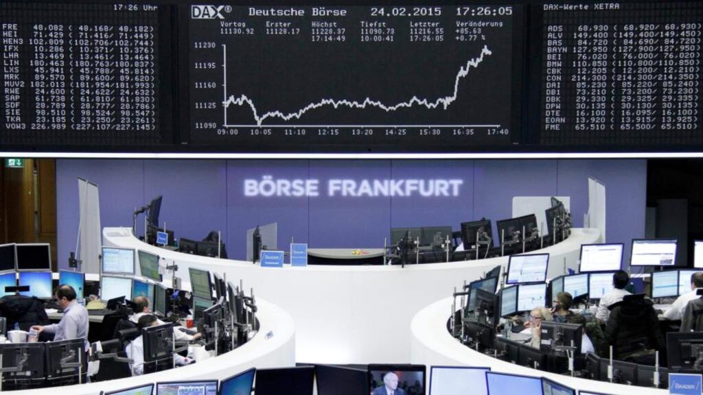 European markets are in retreat after indices such as Germany’s DAX reached record highs. (Photgraph: Reuters)