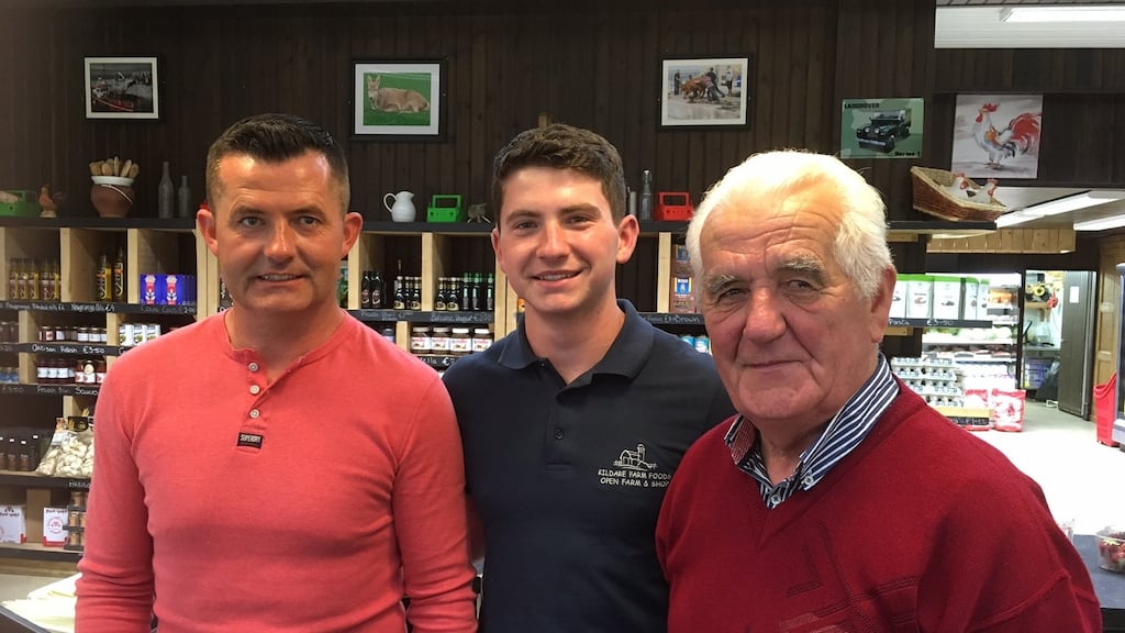 David, Cillian and Eddie Sexton of Kildare Farms Foods, which stands on 140 acres in Rathmuck, Co Kildare, and employs more than 60 people.