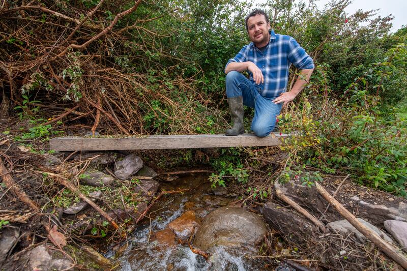 Farmer Tommy Reidy, farming for nature ambassador near Castlegregory in his wildlife corridor that goes down down to the sea. Photograph: Domnick Walsh