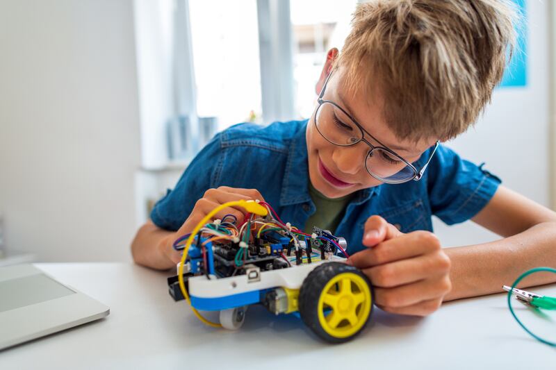 Kids dive into coding, robotics, animation, web design, game design, graphics and more