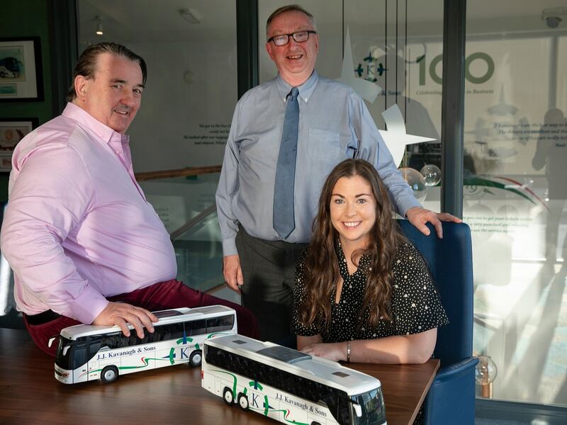 Paul Kavanagh, Laura Kavanagh and J J Kavanagh of JJ Kavanagh & Sons in Urlingford, Co Kilkenny. Photograph: John D Kelly