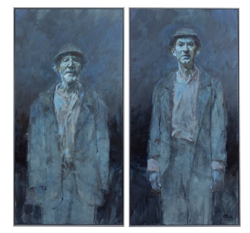 Cian McLoughlin’s diptych of Didi and Gogo from the Shelbourne Hotel foyer €6,000- €10,000