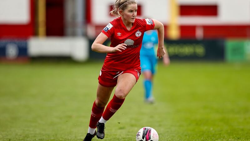 Shelbourne defender Jessie Stapleton (17) has earned her first Ireland call-up. Photograph: Tommy Dickson/Inpho
