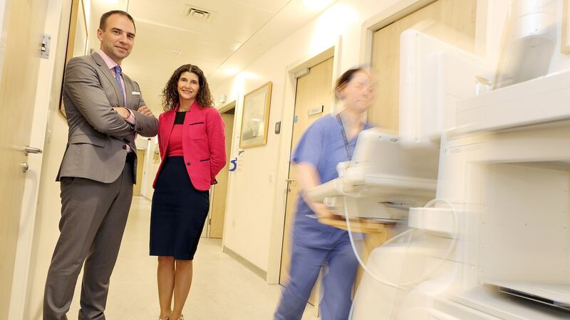 Consultant gynaecologist Mr Ruaidhrí McVey and Mater Private Hospital chief operating officer Caroline Whelan