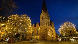 German churches keep the Christmas music playing on otherwise silent nights