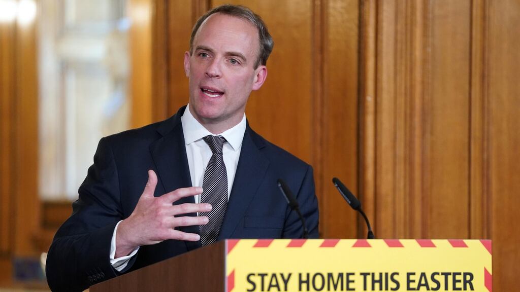 Britain’s foreign secretary Dominic Raab: “We in the government have got this covered.” Photograph: Pippa Fowles