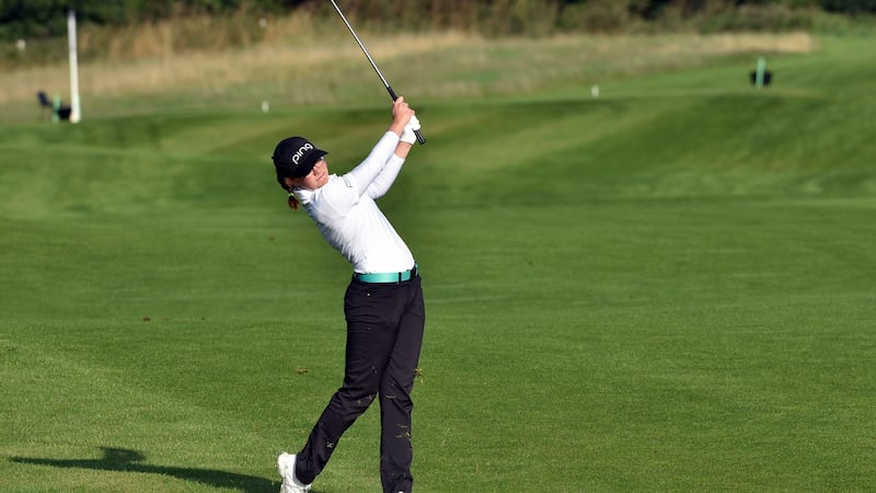 Wilson plays her second to the fourth. Photo: Pat Cashman