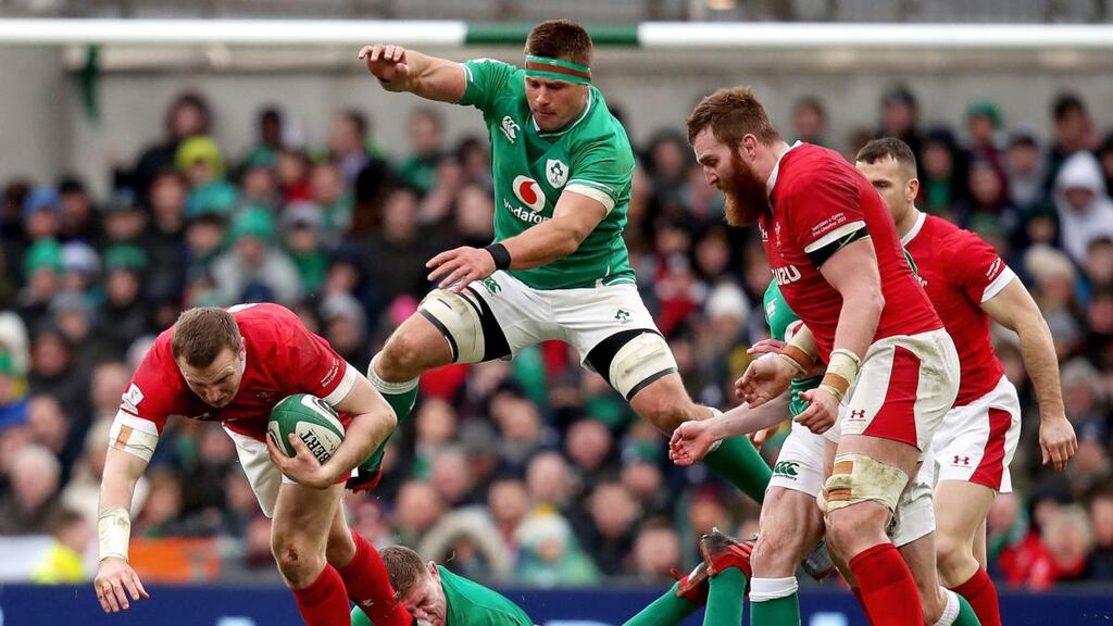 CJ Stander was again outstanding for Ireland, winning his second straight man-of-the-match award. Photograph: Bryan Keane/Inpho