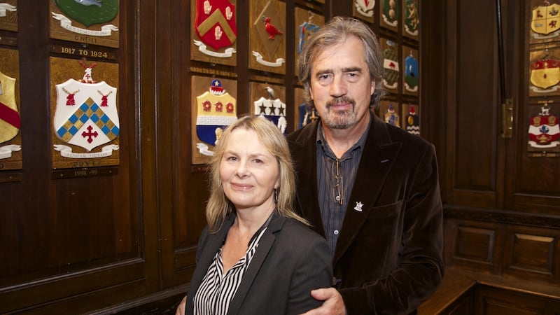 Sebastian Barry and his wife Alison Deegan. The couple have relocated temporarily from Wicklow to London so she can develop her screenwriting career. Photograph: Sara Freund