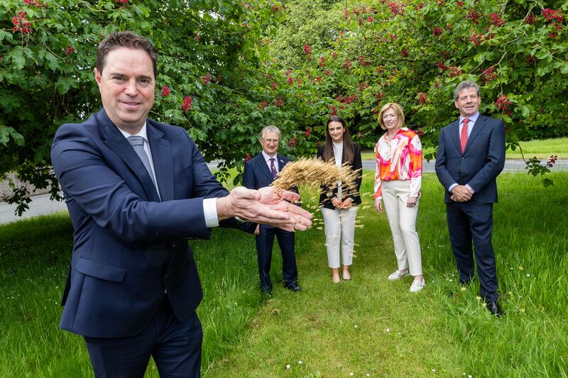 Minister for Agriculture Martin Heydon at the launch of the National Centre for Brewing and Distilling at Oakpark, Co Carlow. Photograph:Finbarr O'Rourke