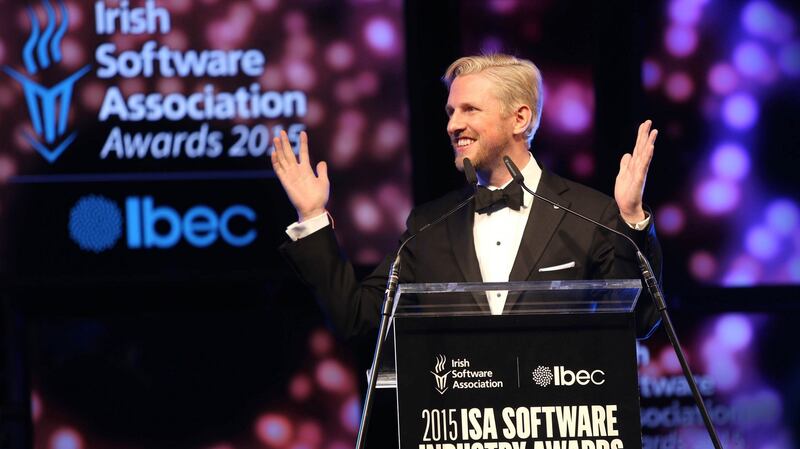 WordPress founding developer and Automattic founder Matt Mullenweg who was the guest speaker at Irish Software Industry Awards 2015. Photograph: Gary O’ Neill