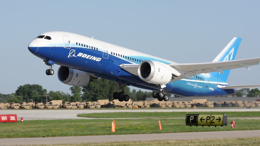 The 787 Dreamliner is the first airliner built of spun carbon-fibre composites rather than aluminium and entered commercial service in 2011. Photograph: iStock