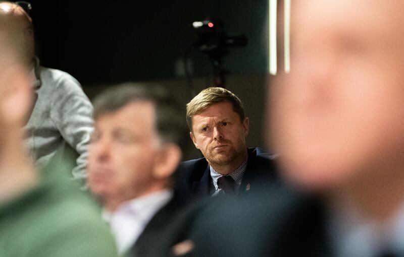 Shelbourne manager Damien Duff at the Shelbourne media event in the Aviva Stadium on Friday. Photograph: Evan Treacy/Inpho