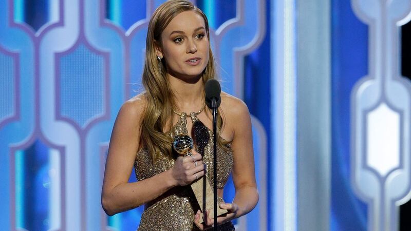 Brie Larson accepts the award for Best Actress - Motion Picture, Drama for “Room” during the 73rd Annual Golden Globe Awards at The Beverly Hilton Hotel on January 10th, 2016 in Beverly Hills, California. Photograph: Paul Drinkwater/NBCUniversal via Getty Images