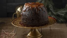 Clementine and stout Christmas pudding