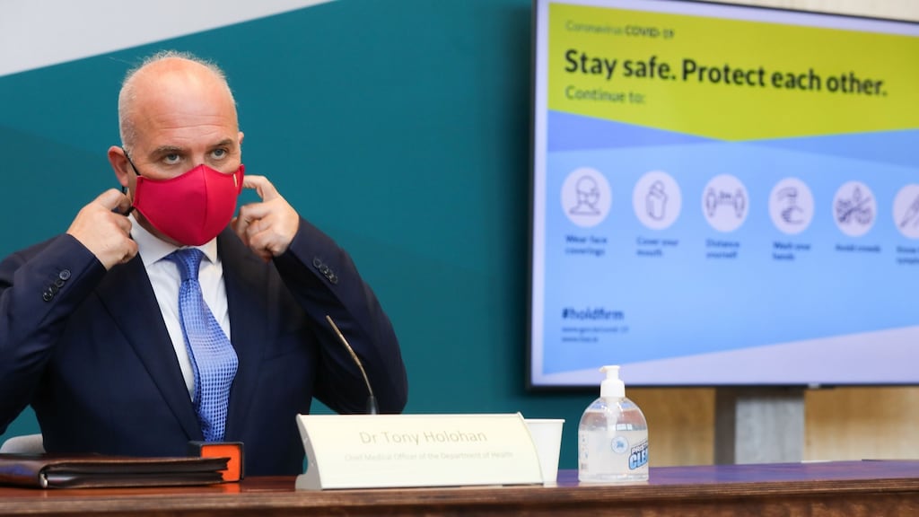 Chief medical officer Dr Tony Holohan: ‘The necessary public health measures introduced to protect all of us from the worst impacts of this virus have had a disproportionate impact on our older people.’ Photograph: Leah Farrell/RollingNews.ie