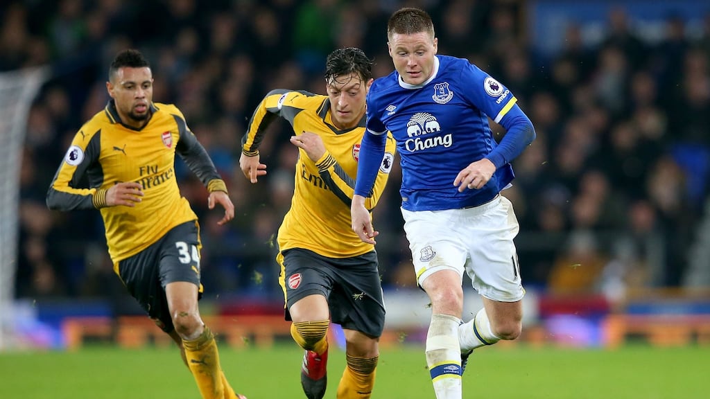 James McCarthy is set to play his first game for Everton since January 20th over the festive season. Photograph: Alex Livesey/Getty Images