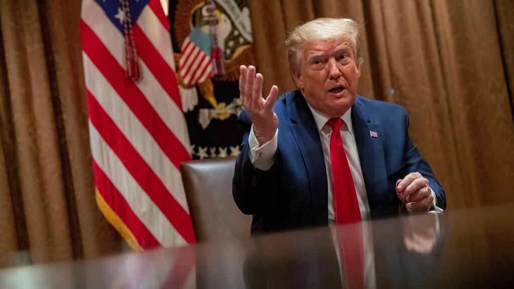 President Donald Trump proposes a reduced troop presence in Afghanistan. Photograph: Patrick Semansky/AP