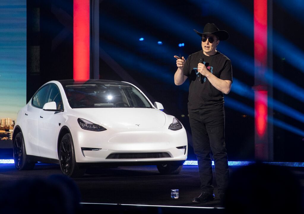 Tesla chief executive Elon Musk has seen the group's value plummet. File photograph: AP