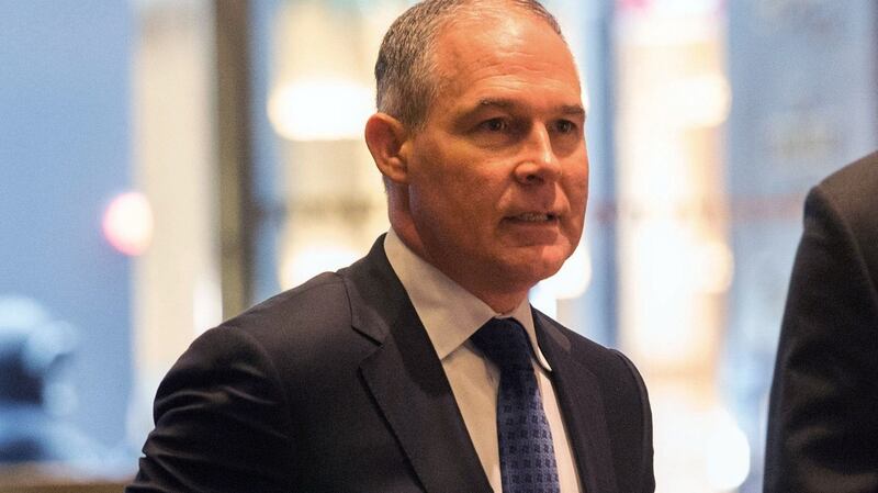 Oklahoma attorney general Scott Pruitt, the climate change sceptic who has been chosen by US president-elect Donald Trump to run the Environmental Protection Agency. Photograph: Bryan Smith/AFP/Getty Images