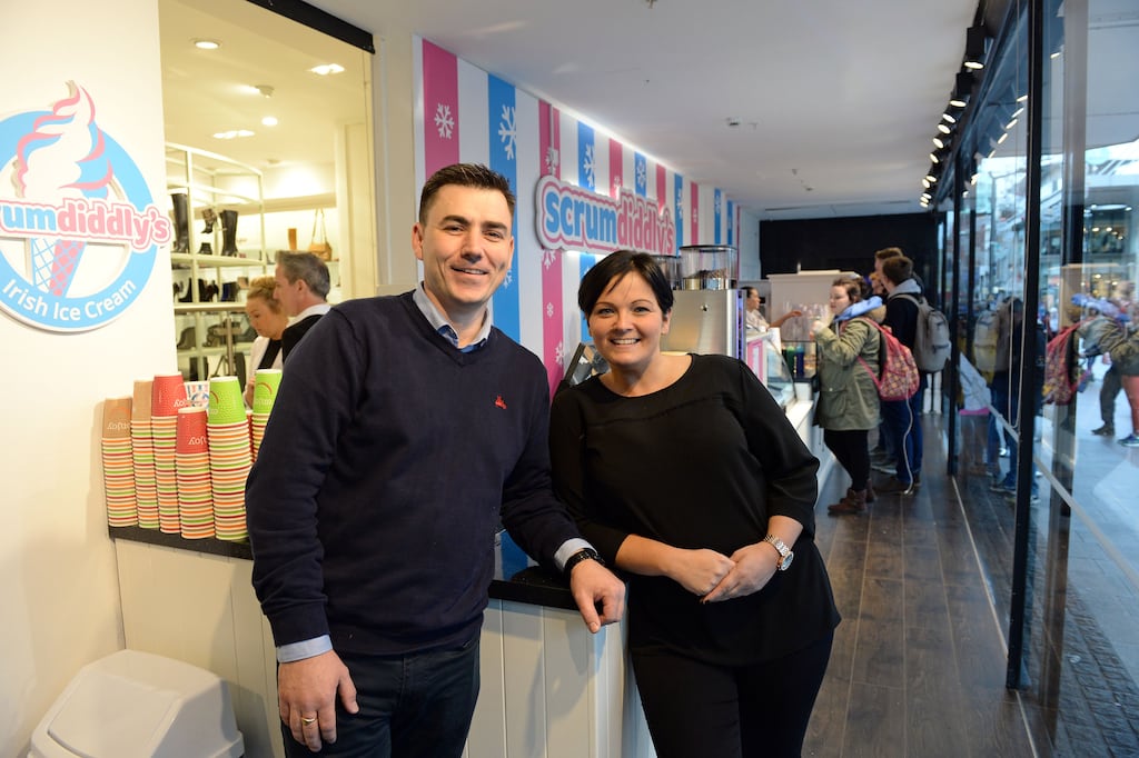 Darren McCormack (left) and Jennifer Kane, who founded Scrumdiddly's, will retain a minority shareholding in the company after its acquisition by Knightbridge. Photograph: Eric Luke/The Irish Times