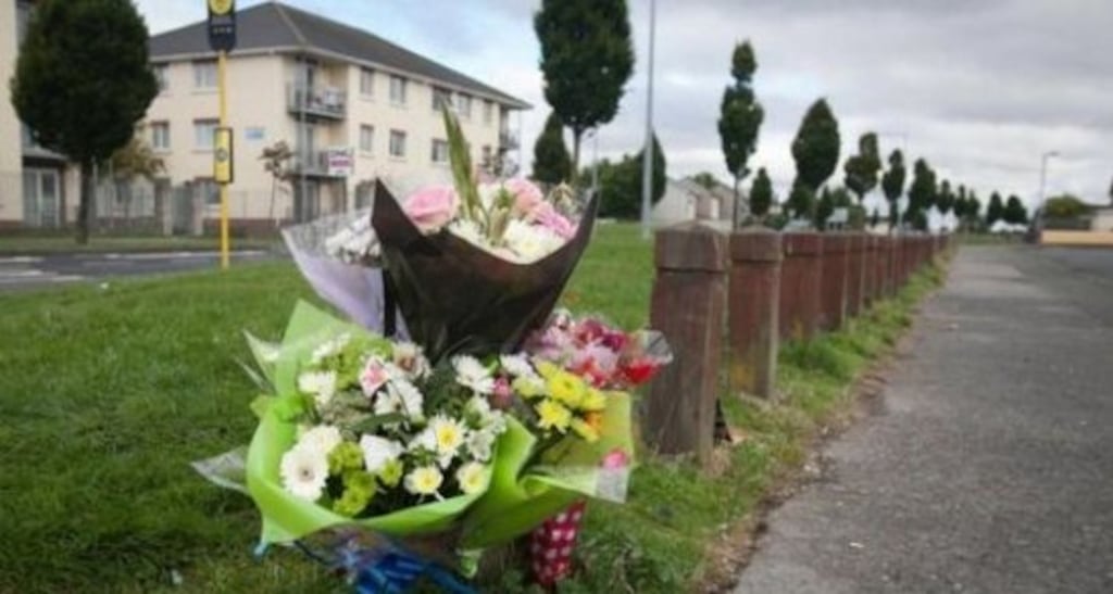 The scene at Harelawn Green where Dean Johnson was shot dead. Photograph: Gareth Chaney/Collins