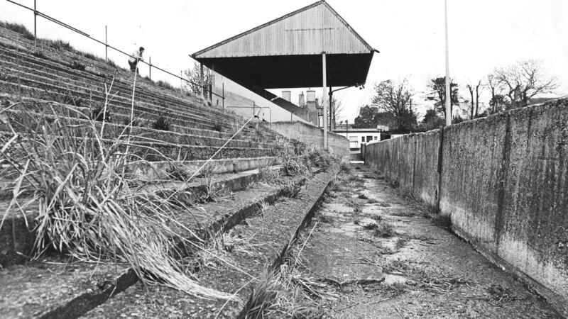 A desolate Glenmalure Stadium, Milltown in 1988. Photograph: Matt Kavanagh