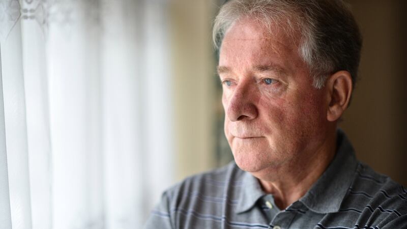 Michael Hughes, whose partner Christine is in Tara Winthrop Nursing Home in Swords, Co Dublin. Photograph: Dara Mac Dónaill
