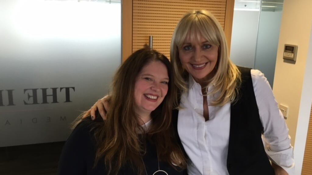 Rpisin Ingle with Miriam O’Callaghan at The Irish Times podcast studios.