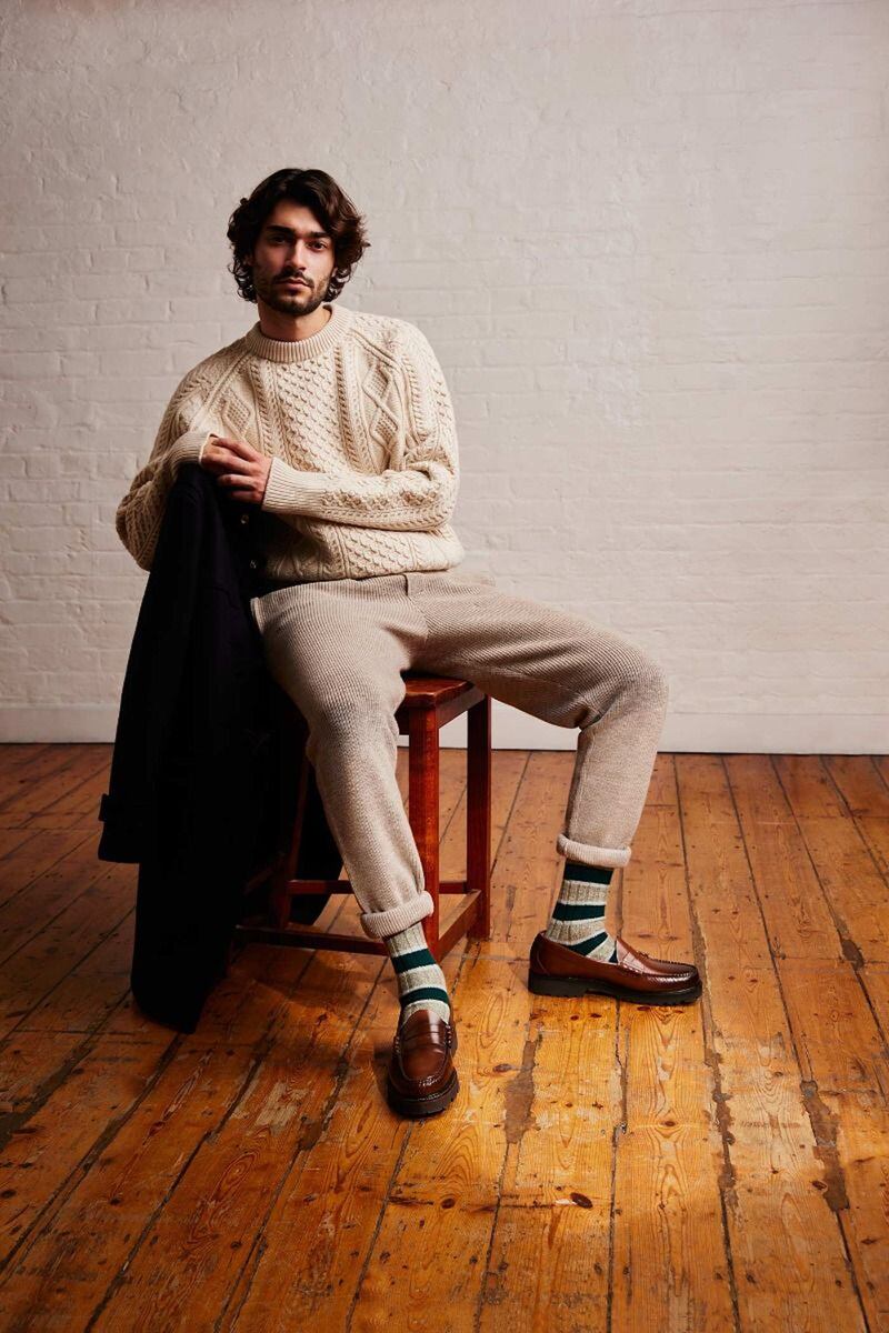 Ribbed stripe cashmere socks, €69 from Pantherella