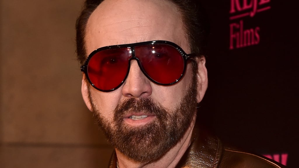 Leaving Las Vegas single . . . Nicolas Cage. Photograph: Alberto E. Rodriguez/Getty Images
