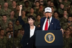 Trump welcomes Japan prime minister’s promise to accelerate military build-up