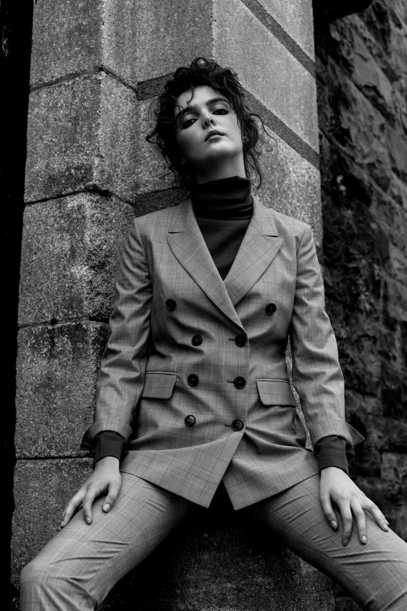 Jacket €240, trousers €125, polo-neck sweater €99, Gant, Arnotts.