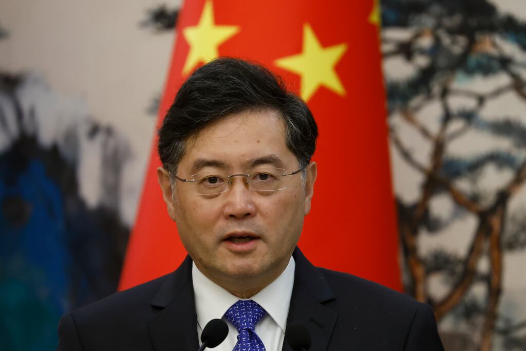 Chinese foreign minister Qin Gang has been replaced by his predecessor and country’s most senior diplomat Wang Yi. Photograph: Thomas Peter/Getty Images