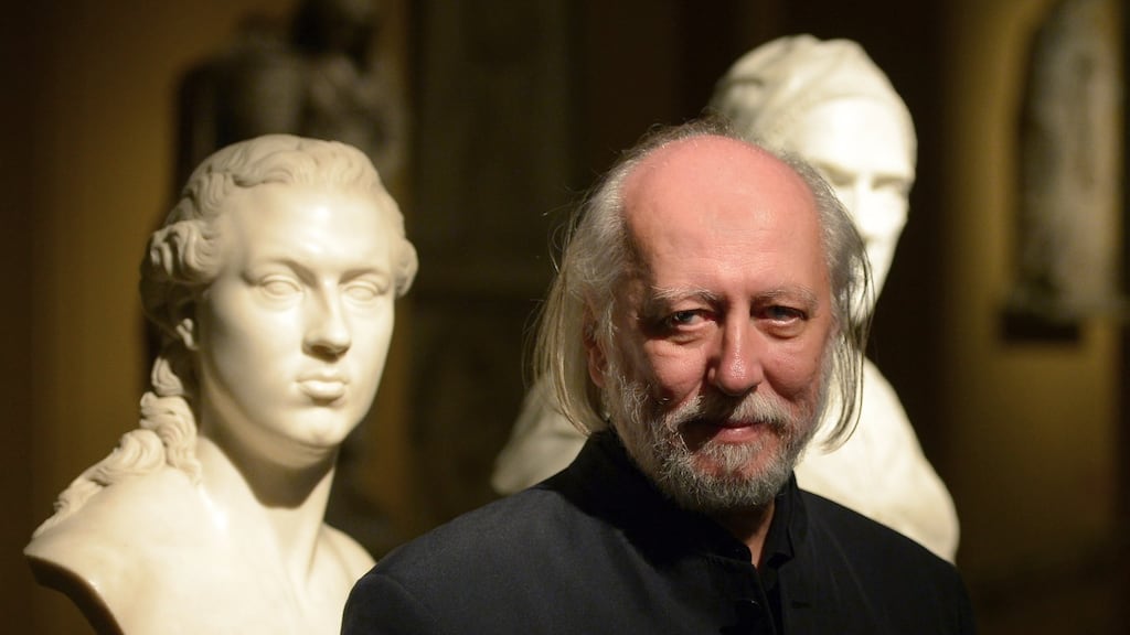 László Krasznahorkai: “The linguistic energy of Joyce . . . the cautionary vision of Kafka and the bleak humour of Beckett”. Photograph: Stuart C Wilson/Getty Images