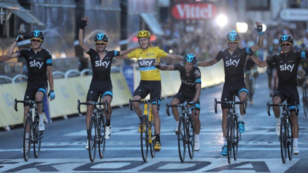 Tour de France winner Chris Froome heads a list of 10 riders who have signed new contracts with Team Sky for 2014. Photograph: Tim Ireland/PA Wire