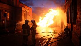 Eleventh Night: Tricolours, SF posters, Celtic and Palestine flags burned