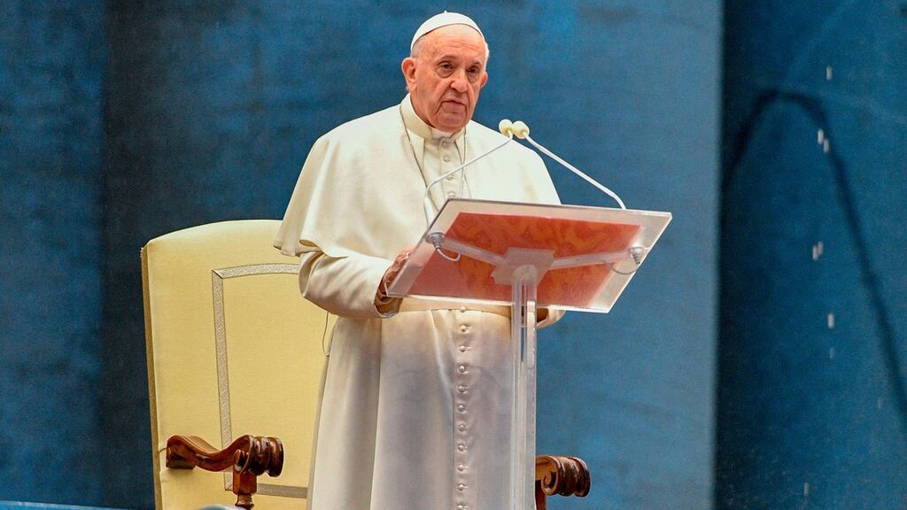 Pope Francis giving the Urbi et Orbi blessing on March 27th at St. Peter’s Square in the Vatican. Photograph: Vatican Media/AFP via Getty
