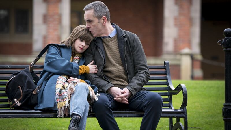 Lola Petticrew who plays Izzy, the daughter of Tom Brannick (James Nesbitt) in Bloodlands. Photograph: Steffan Hill