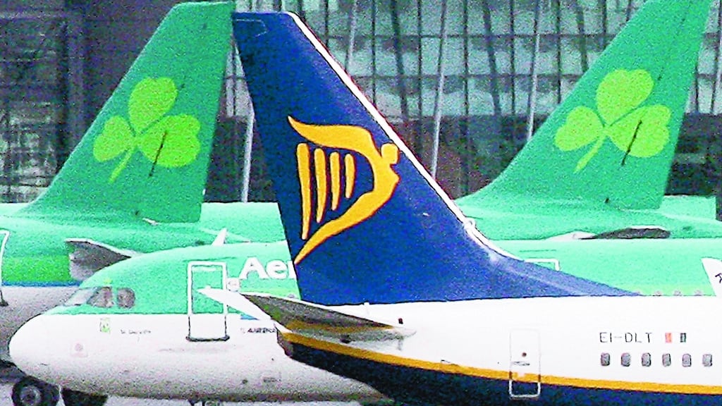 Ryanair was one of the biggest gainers among European equities, rallying 6.1 per cent on Monday after maintaining its full-year profit forecast. Photograph: Niall Carson/PA Wire
