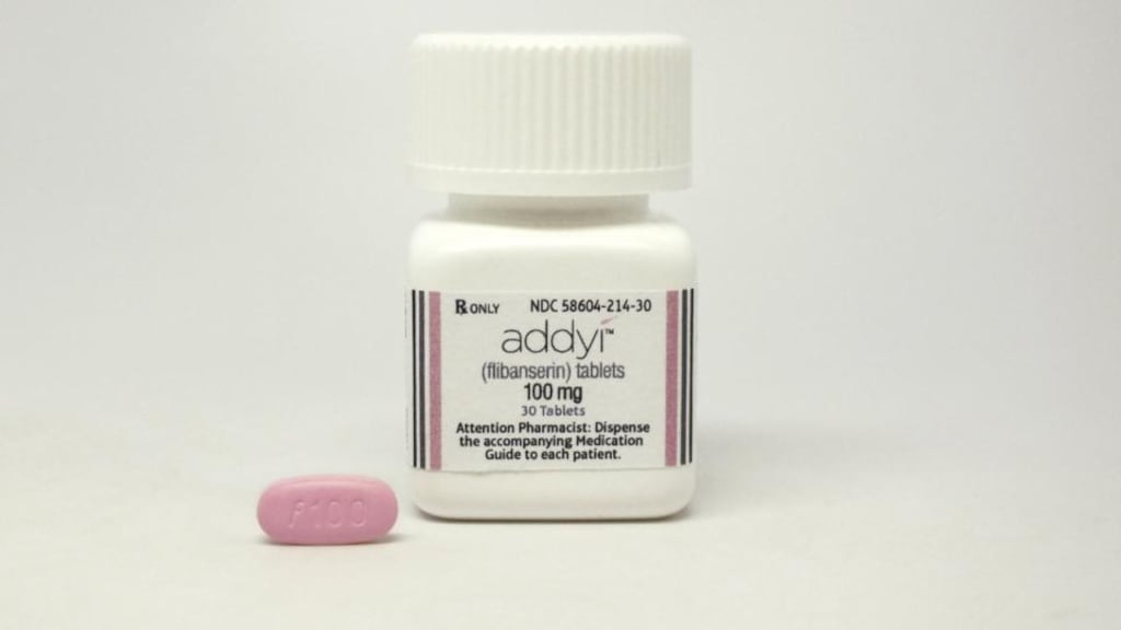 The drug flibanserin, which is marketed under the trade name Addyi, nicknamed “female Viagra”.