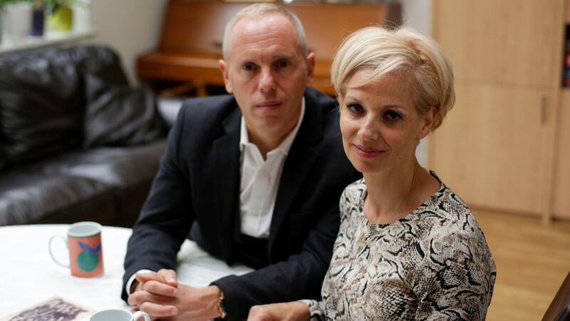 Robert Rinder with Noemie Lopian, whose mother escaped the Nazis as a child, in My Family, the Holocaust and Me