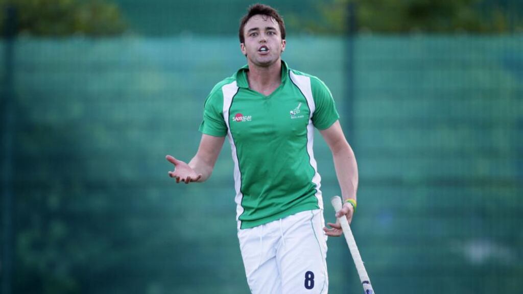 Chris Cargo scored Ireland’s opening goal against Belgium. Photograph: Cathal Noonan/Inpho
