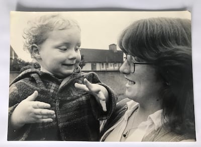 Ciarán and his mam.