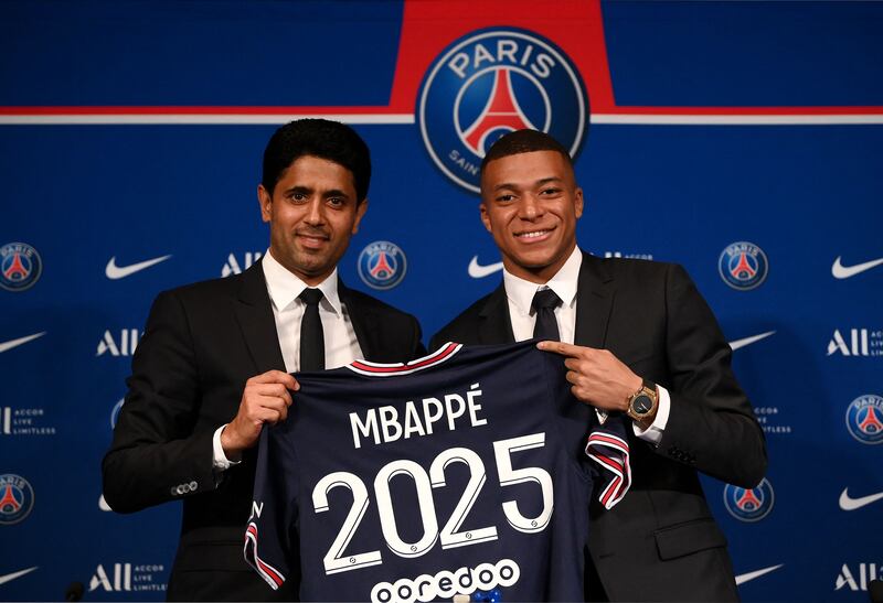 Kylian Mbappé turned Madrid and Perez down in favour of staying at PSG. Photograph: Franck Fife/AFP via Getty Images