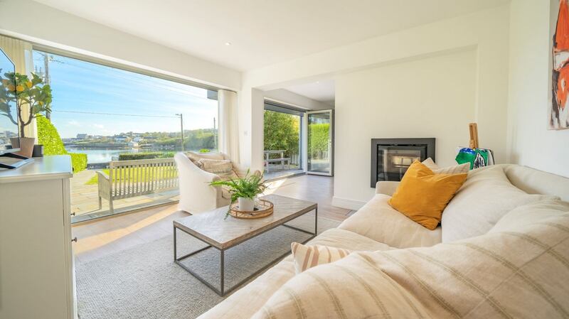 Bi-fold doors give lots of light in the living room