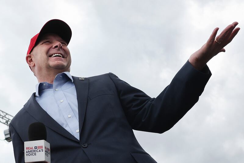 Republican candidates who have backed Trump’s lie about electoral fraud - including Doug Mastriano in Pennsylvania - lost their races. Photograph: Win McNamee/Getty Images