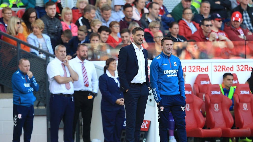 Middlesbrough have parted company with manager Jonathan Woodgate and assistant Robbie Keane. Photo: Mark Fletcher/MI News/NurPhoto via Getty Images