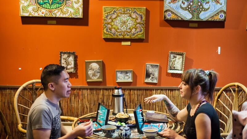 Bampot Bohemian House of Tea and Board Games serves tea but no alcohol. Photograph: Robert Wright for The New York Times